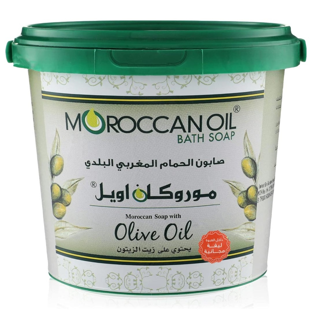 موروكان اويل صابون مغربى زيتون +ليفة - Moroccan Oil Bath Soup Olive +Leaf (850g)