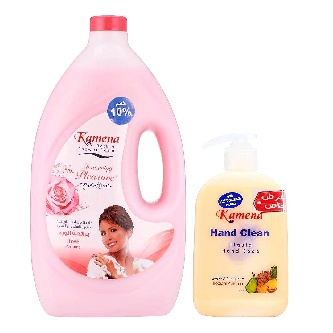 كامينا شاور ورد + هاند ووش خصم 10% - Kamena Shower Rose + Hand Wash Offer 10% (3.3L+250ml)