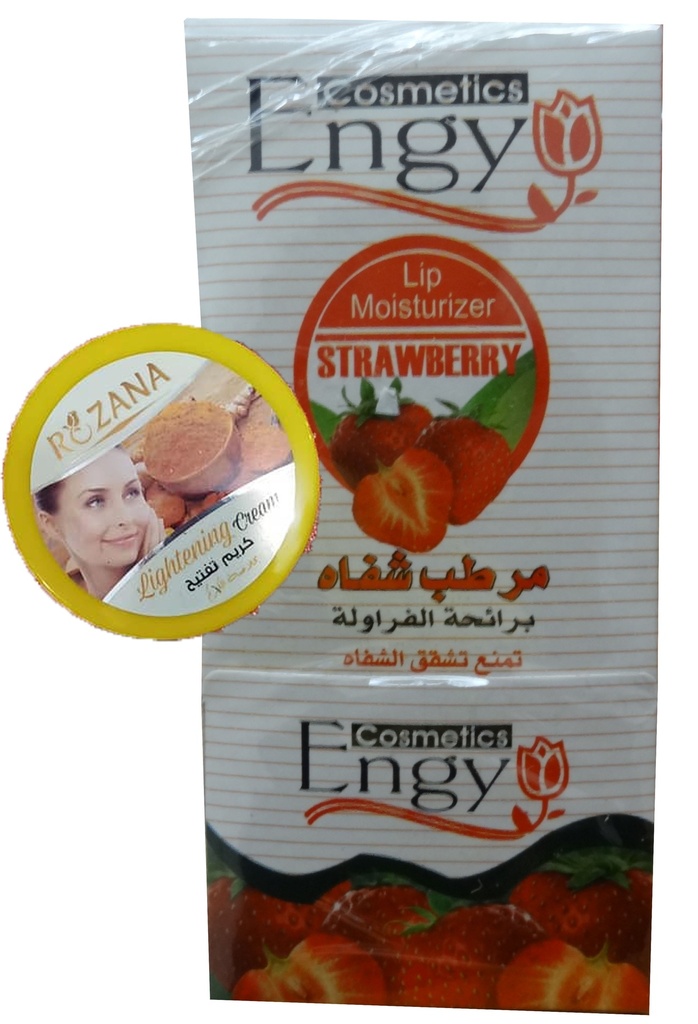 انجى مرطب شفاه - Engy Lip Care (4g, Strawberry, +Lighting Cream)