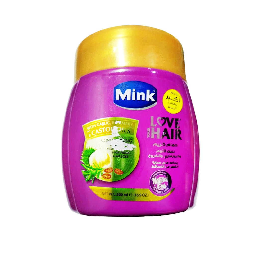 مينك حمام كريم ثوم (حجم اكبر) - Mink Hair Mask Garlic (500ml)