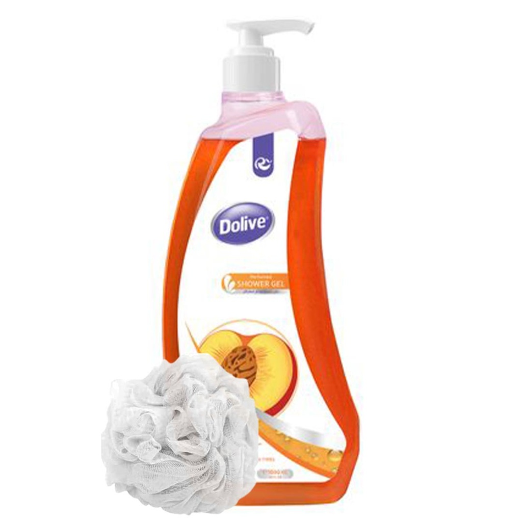 دوليف شاور - Dolive shower (1L, Peach, +Loofah)