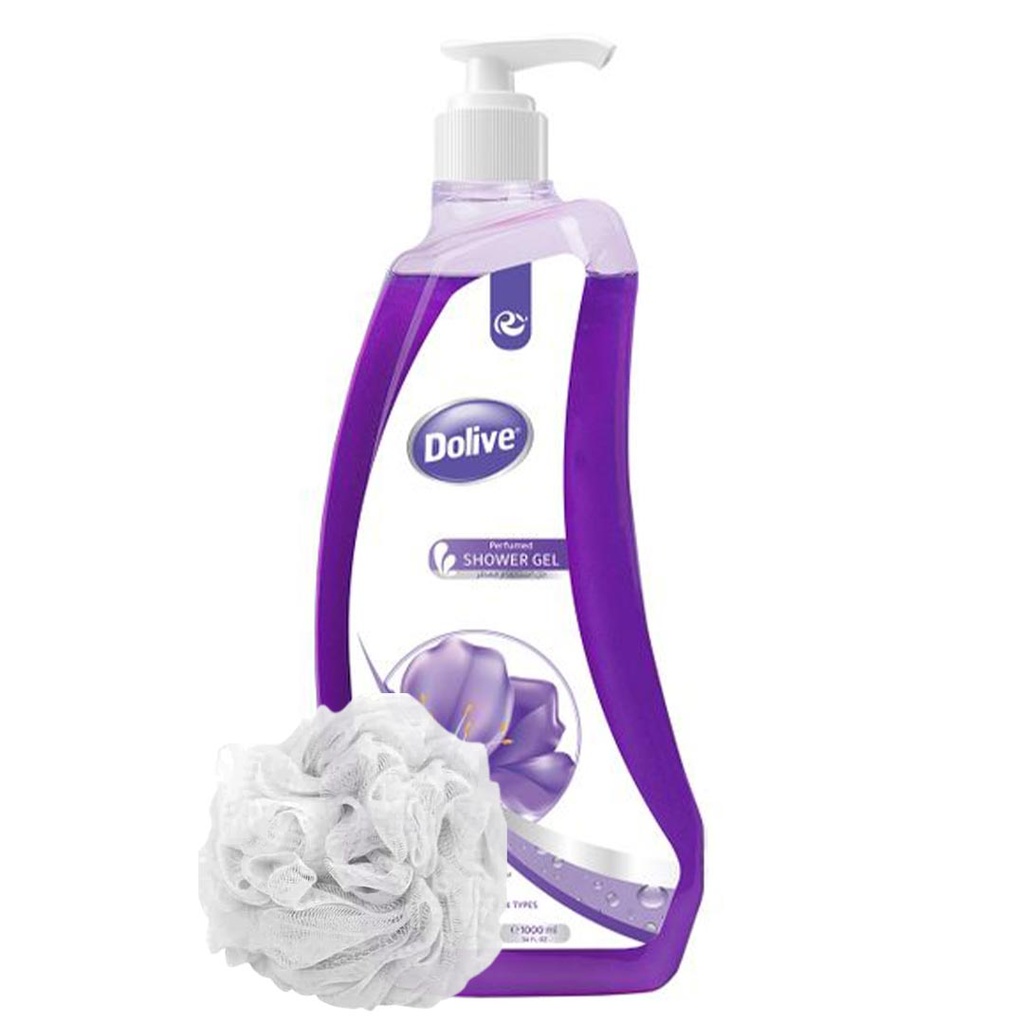 دوليف شاور - Dolive shower (1L, Royal Fragrance, +Loofah)