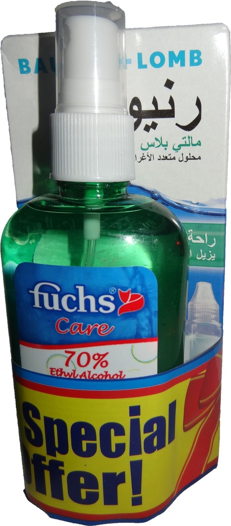 رنيو محلول عدسات - Renu Lenses Solution (120ml, Special Offer + Alcohol)