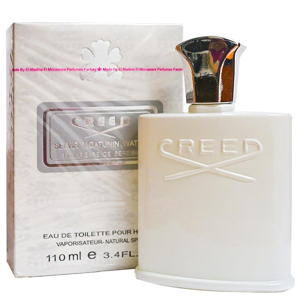 المدينة كريد سيلفير مونتين واتر - ElMadina Creed Selvir Moatunin Water (110ml, White)