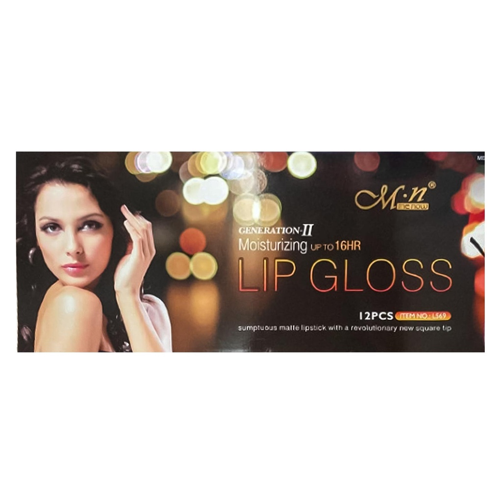 ام ان روج - M N Lip Gloss 12Pcs (No:L569)