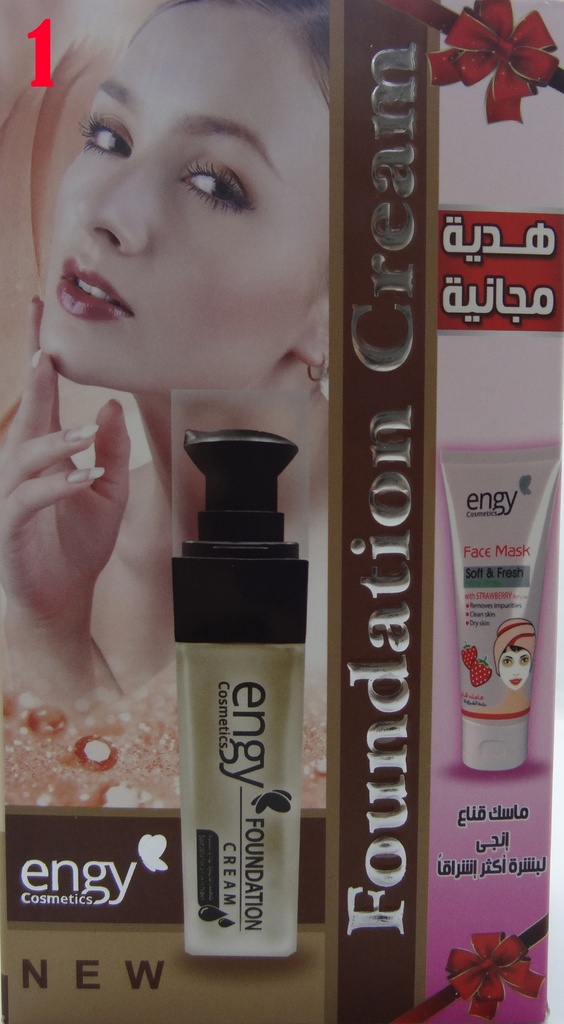 انجى كريم اساس - Engy Foundation Cream (40g, Gift, 01)
