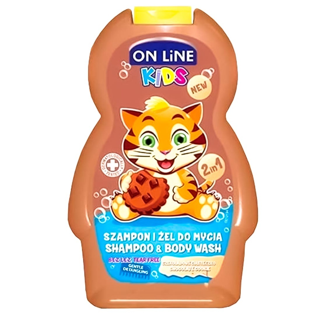 اون لاين شامبو&شاور - On line Shampoo&Body Wash (250ml, Chocolat)