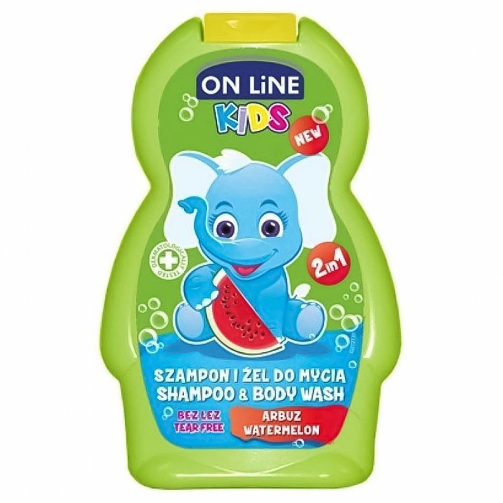 اون لاين شامبو&شاور - On line Shampoo&Body Wash (250ml, Watermelon)