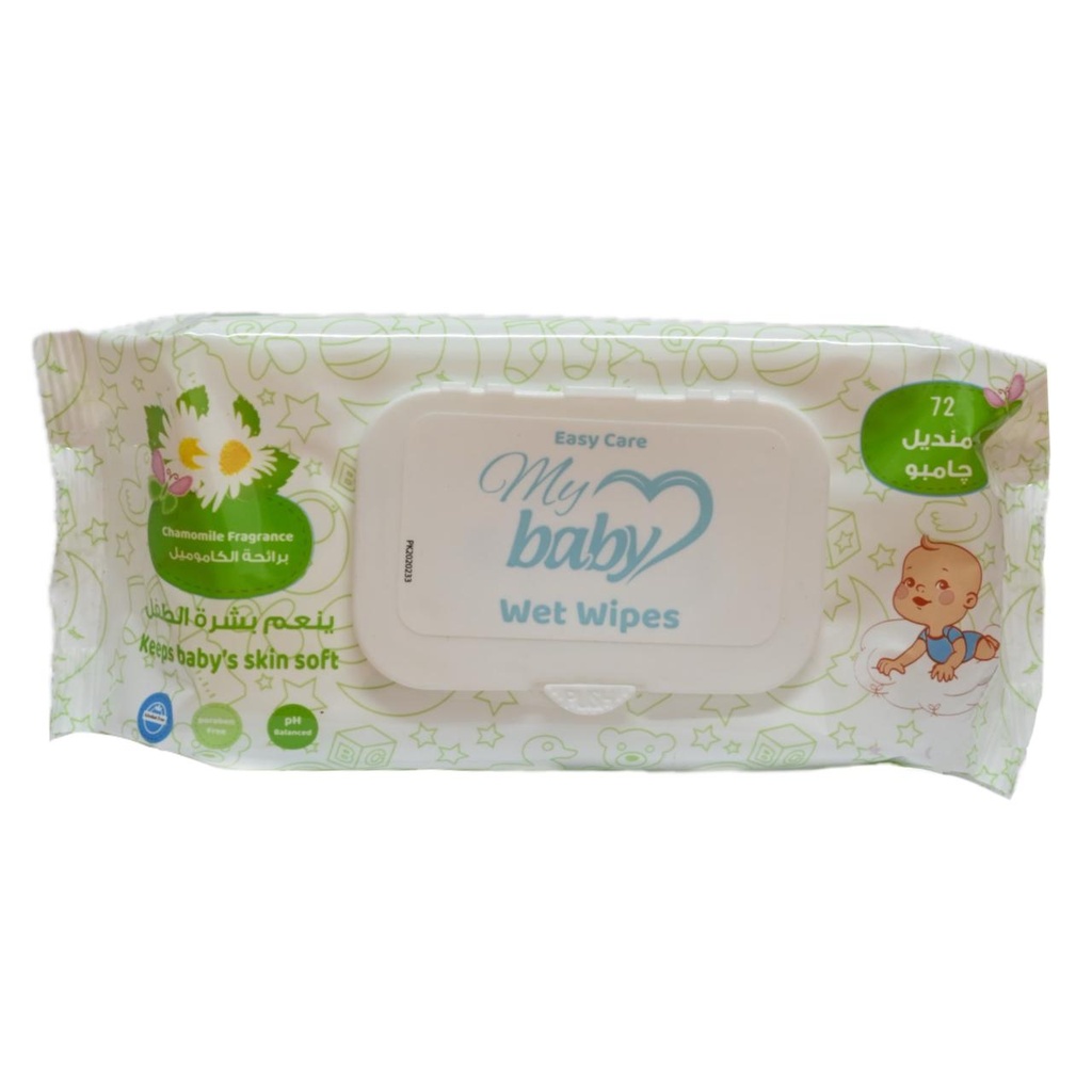 ايزى كير ماى بيبى مناديل - Easy Care My Baby Wipes (Wet, chamomile, 72PC)