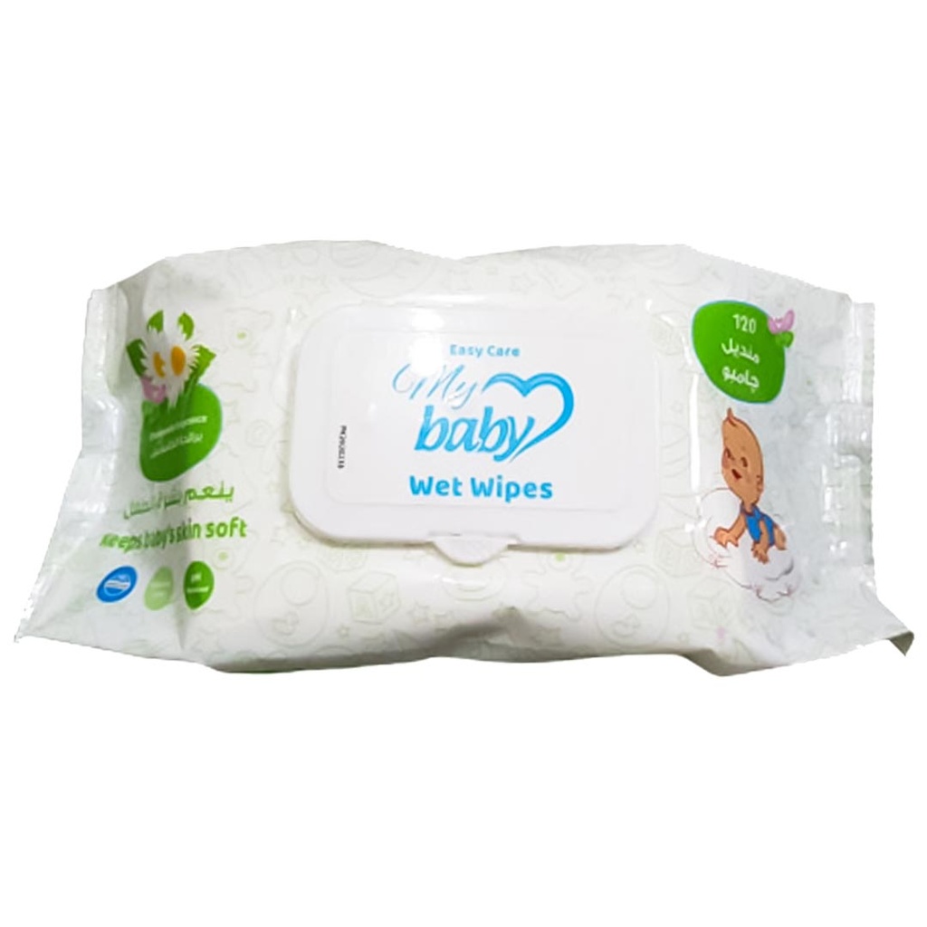 ايزى كير ماى بيبى مناديل - Easy Care My Baby Wipes (Wet, chamomile, 120PC)