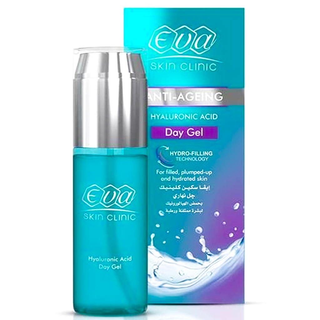 ايفا سكين كلينيك جل نهارى بحمض الهيالورونيك - Eva Skin Clinic Day Gel Hyaluronic Acid (45ml)