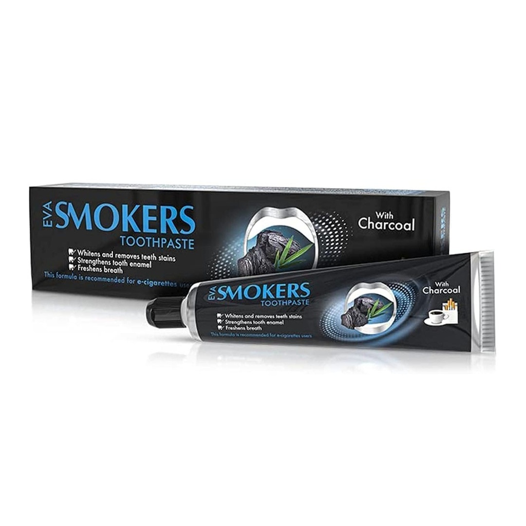 ايفا سموكرز معجون اسنان فحم - Eva Smokers Toothpaste Charcoal (50ml)