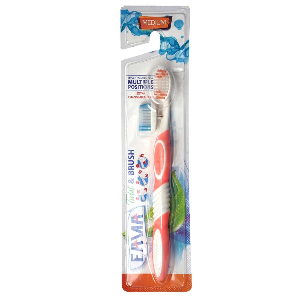 ايما تويست&براش فرشاة اسنان - EamaTwist&Brush Tooth Brush (Med)