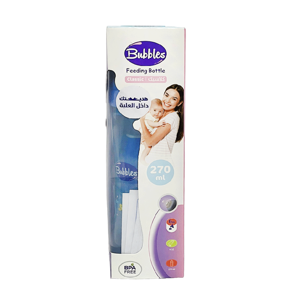 بابلز ببرونة كلاسيك + معلقة سيليكون - Bubbles Fedeer Classic + Spoon Slicon (270ml)