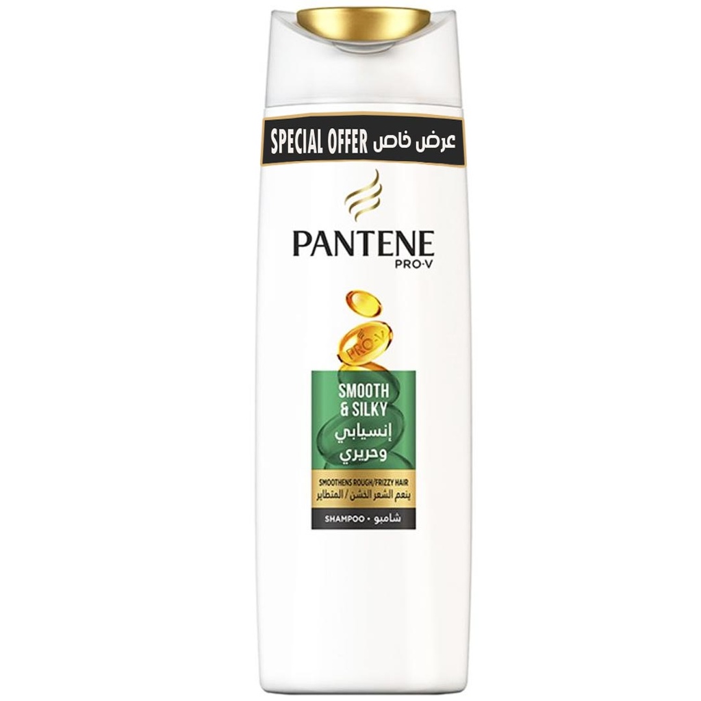 بانتين شامبو - Pantene Shampoo (600ml, Smooth&Silky, Special Offer)