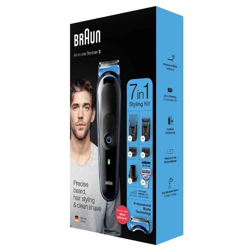 براون - Braun (Face&Hair, men, 3 (7×1), No:MGK3242)