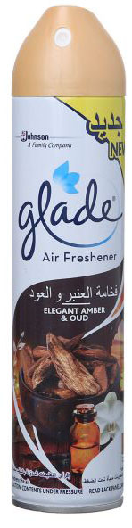 جليد ملطف جو - Glade Air Freshener (Normal, 300ml, Elegant Amber&Oud, without)