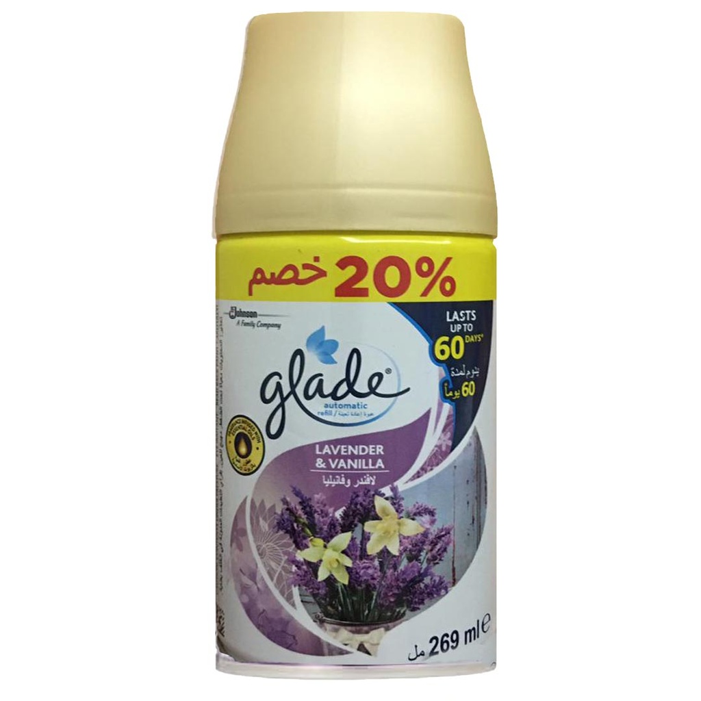 جليد ملطف جو - Glade Air Freshener (A spare part, 269ml, Lavender&Vanilia, discount 20%)