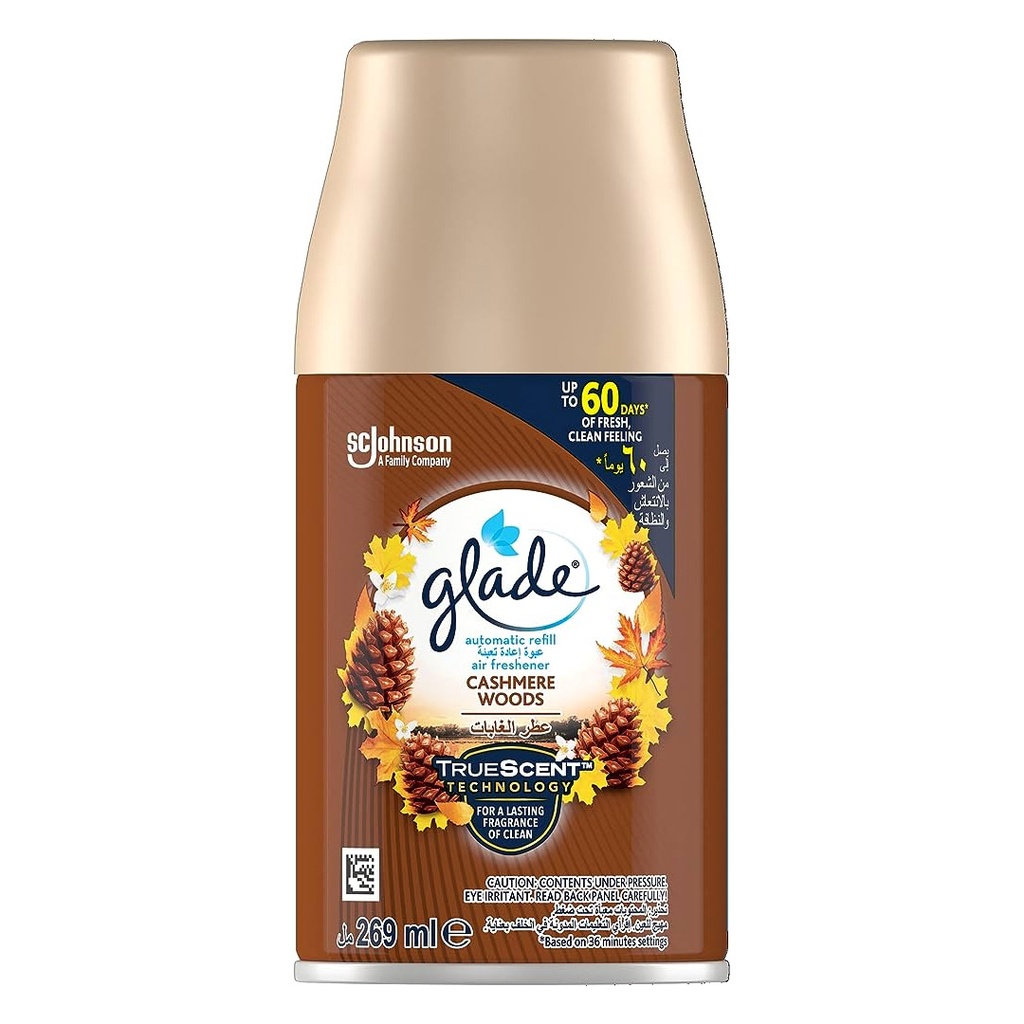 جليد ملطف جو غيار - Glade Air Freshener Spare (269ml, Cashmera Woods)