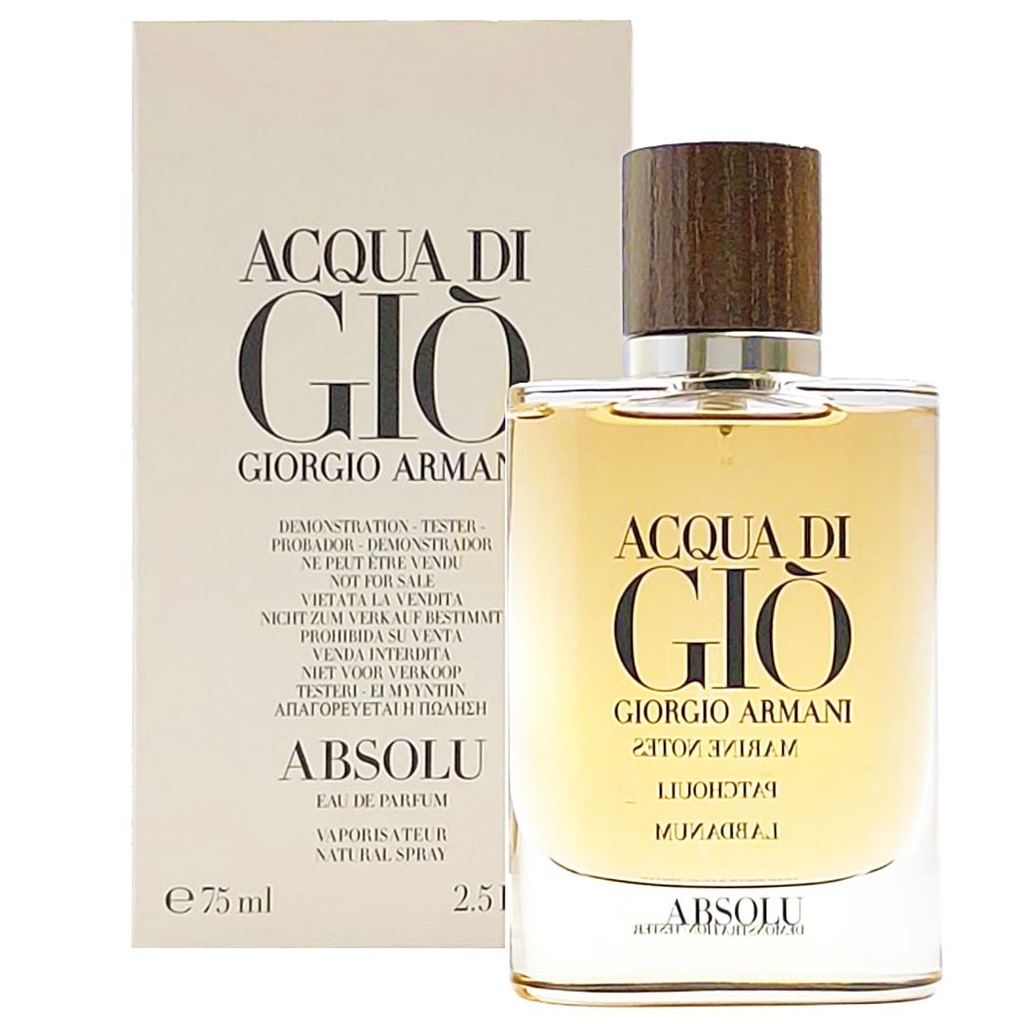 جورجيو ارمانى اكوا دى جيو ابسولو تستر - Giorgio Armani Acqua Di Gio Absolu Tester M-EDP (75ml)