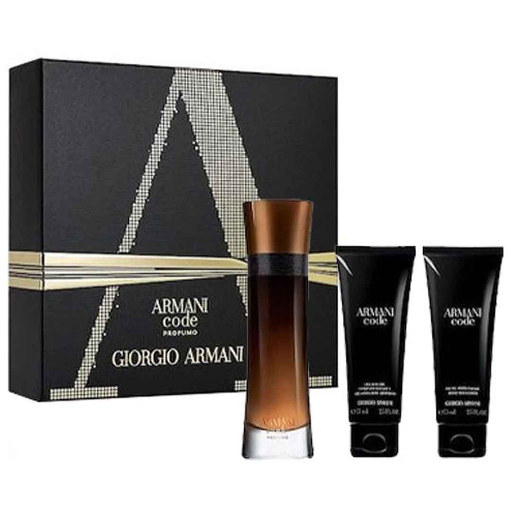 جورجيو ارمانى كود بروفومو طقم - Giorgio Armani Code Profumo Set (60ml+75ml+75ml)