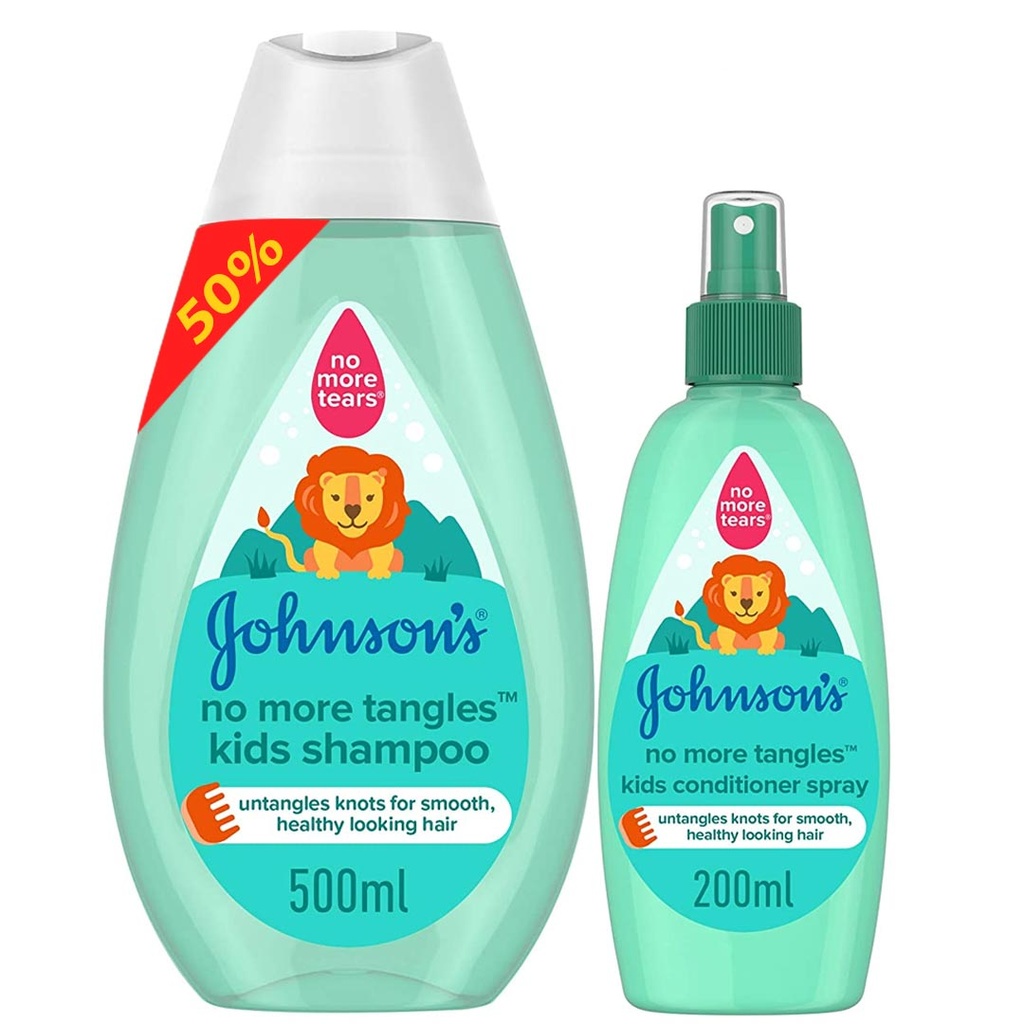 جونسون شامبو - Johnson Shampoo (500ml, No more tangles, Conditioner 50%+)