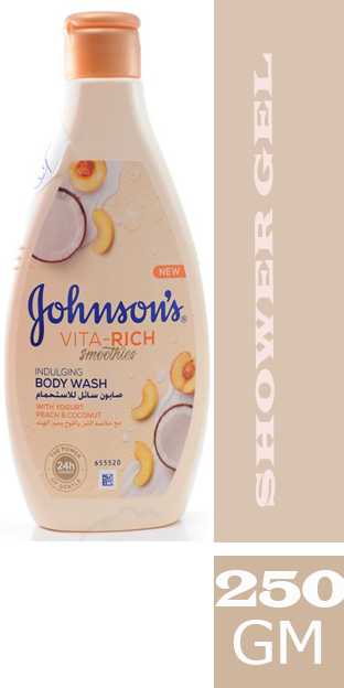 جونسون فيتا ريتش شاور - Johnson Vita Rich Shower (250ml, Yoghurt&Peach&Coconut)