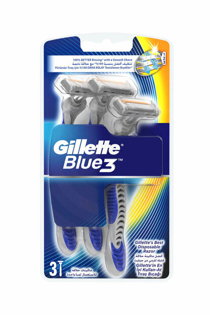 جيليت بلو 3 - Gillette Blue 3 (Shaver, Blue 3, 3PC)