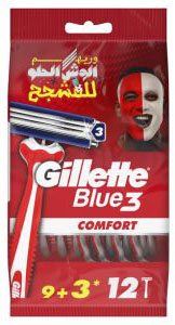 جيليت بلو 3 - Gillette Blue 3 (Shaver, Comfort Red, 9+3PC)