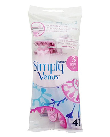 جيليت فينوس سيمبلى - Gillette Venus Simply (4PC)