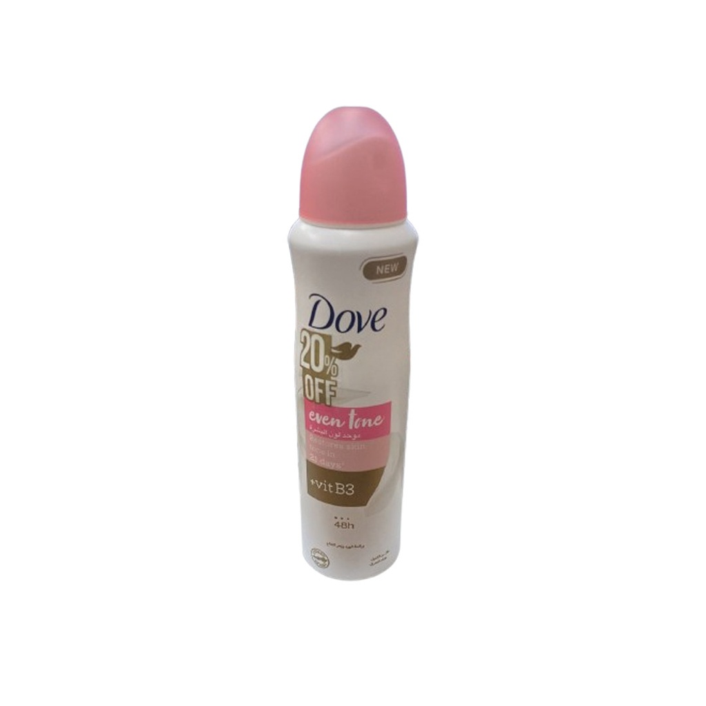 دوف سبراى نسائى خصم 20% - Dove Spray Woman Discount 20% (150ml, Even Tone)