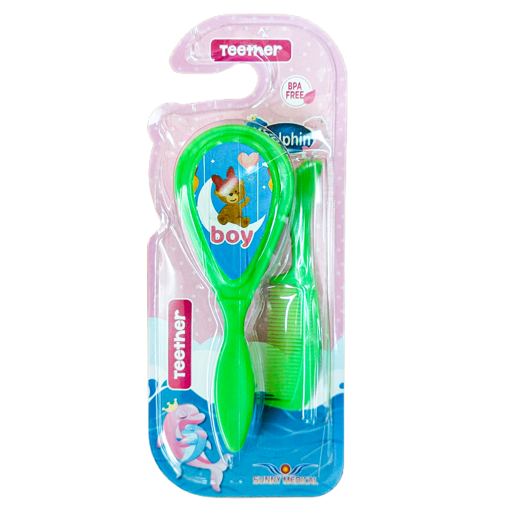 دولفين فرشاة & مشط - Dolphin Brush & Comb