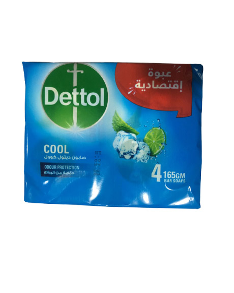 ديتول صابون - Dettol Soap 4Psc (165g, Cool, Value Pack)