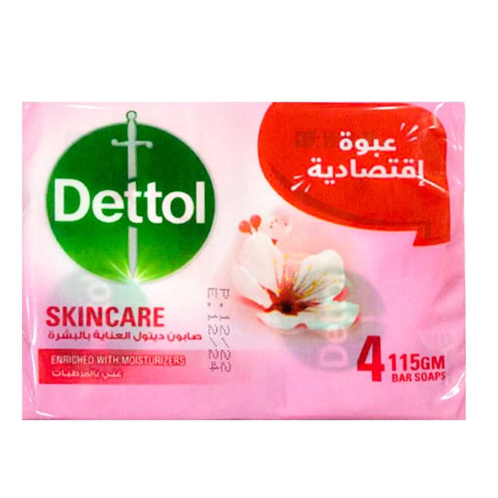 ديتول صابون - Dettol Soap 4Psc (115g, Skincare, Value Pack)
