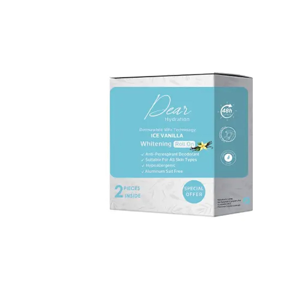دير رول اون ايس فانيلا 2قطعة عرض خاص - Dear Roll On Ice Vanilla 2Pcs Special Offer (60ml)