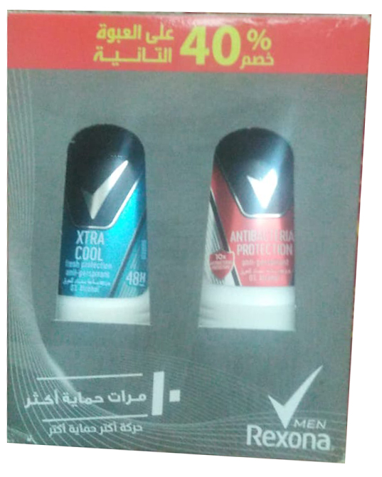 ريكسونا رول اون عرض 2ق - Rexona Roll On Offer 2Psc (men, 40% off)