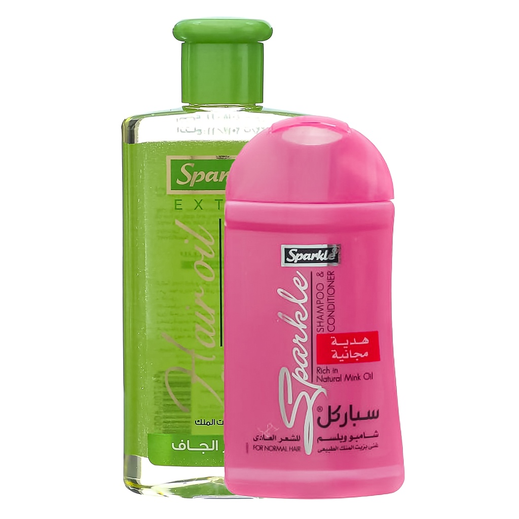 سباركل زيت - Sparkle Oil (200ml, +Shampoo, Green)