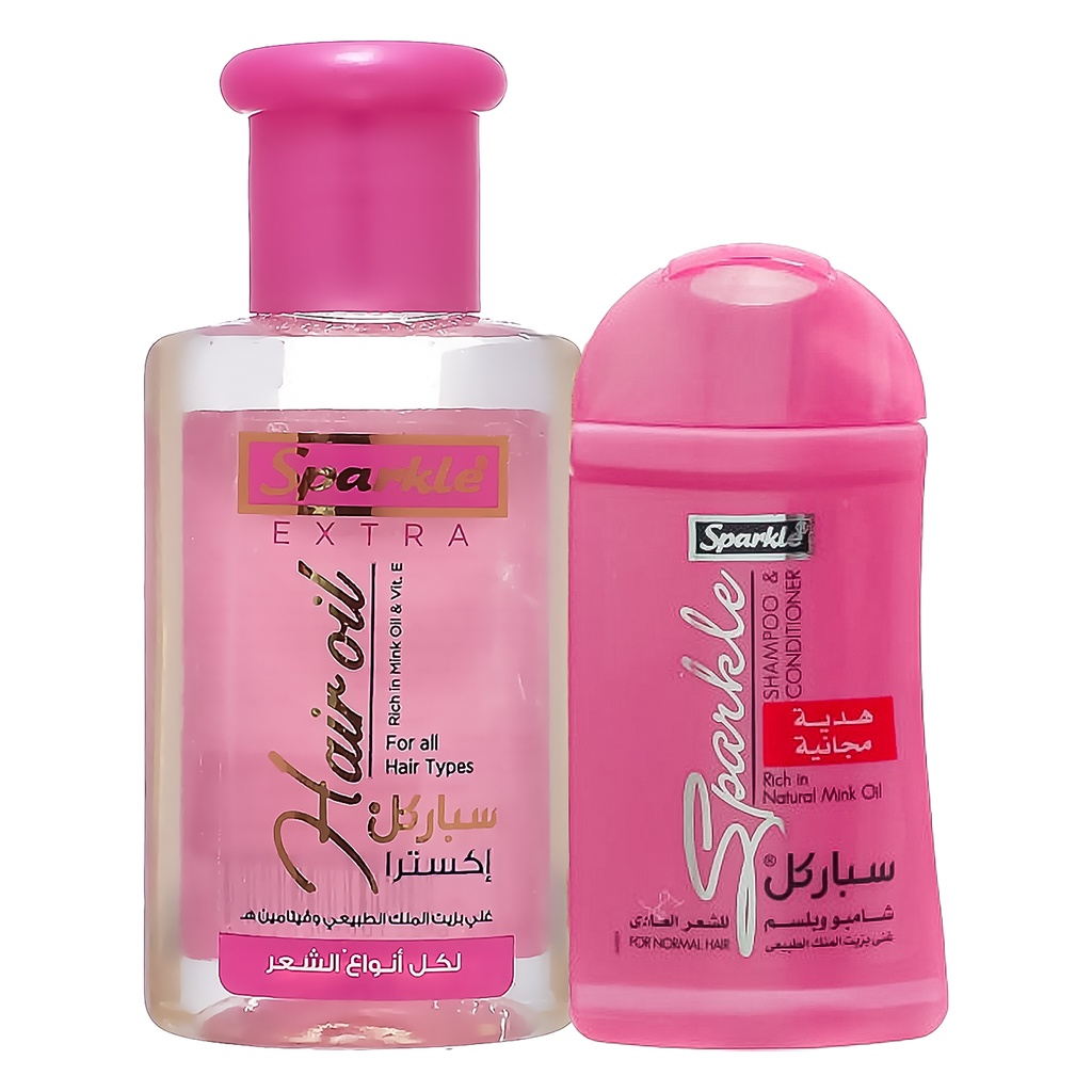سباركل زيت - Sparkle Oil (200ml, +Shampoo, Rose)