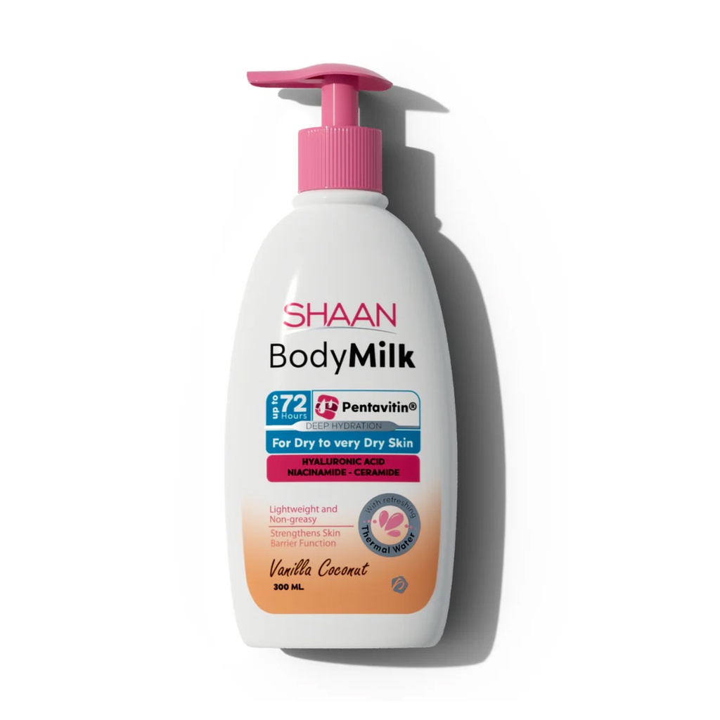 شان لوشن مرطب للجسم - Shaan Lotion Body Milk (300ml, Vanilla Coconut)