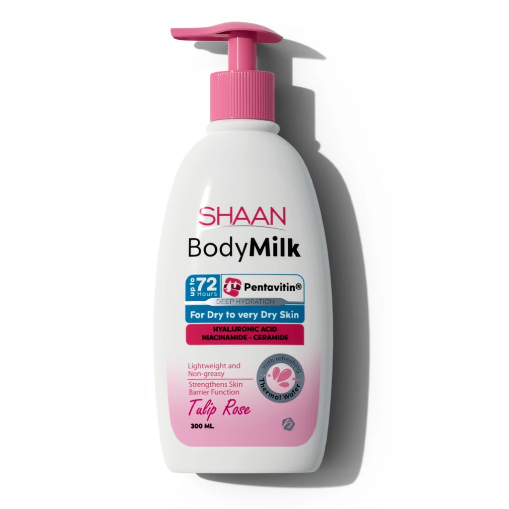 شان لوشن مرطب للجسم ورد - Shaan Lotion Body Milk Tulip Rose (300ml)