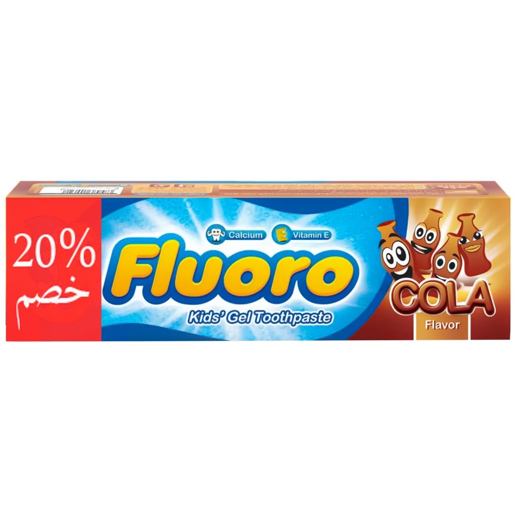 فلورو معجون اطفال - Fluoro Kids paste (50 g, Cola, discount 20%)