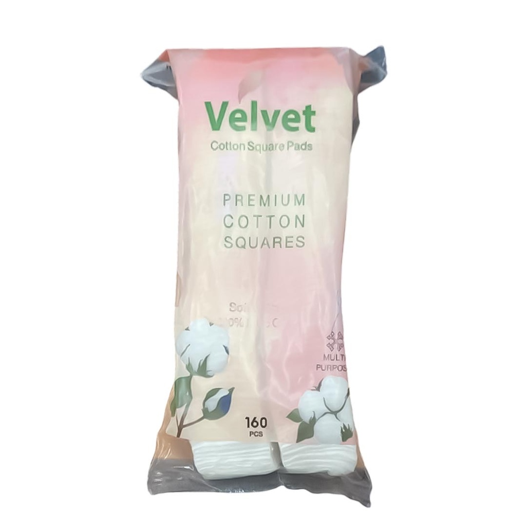 فيلفت قطن ازالة مربعة - Velvet Cotton Removal Squares (without, 160PC)