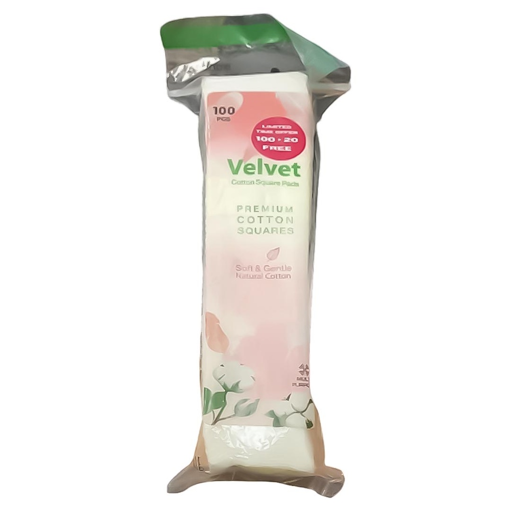 فيلفت قطن ازالة مربعة - Velvet Cotton Removal Squares (+20PC Free, 100PC)