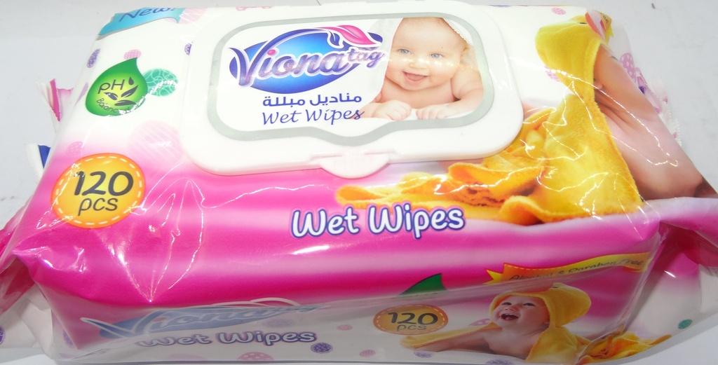 فيونا مناديل - Viona Wipes (Wet, Kids, Perfumed, 120PC)