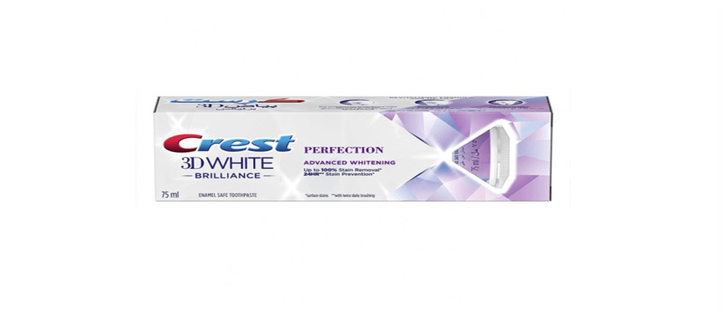 كرست معجون اسنان 3D بياض - Crest Tooth Paste 3D White (75ml, Brilliance, without)