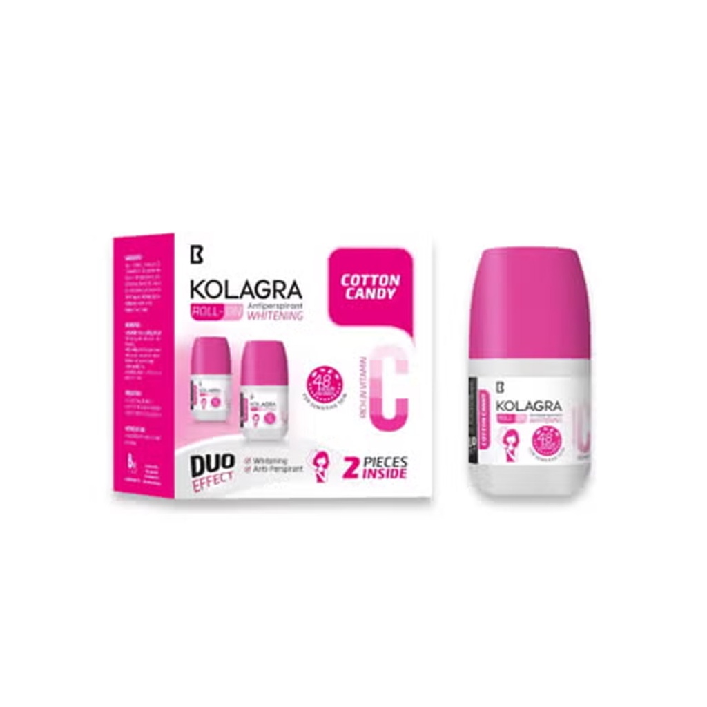 كولاجرا رول اون 2قطعة - Kolagra Roll On 2PCS (60ml, Cotton Candy)
