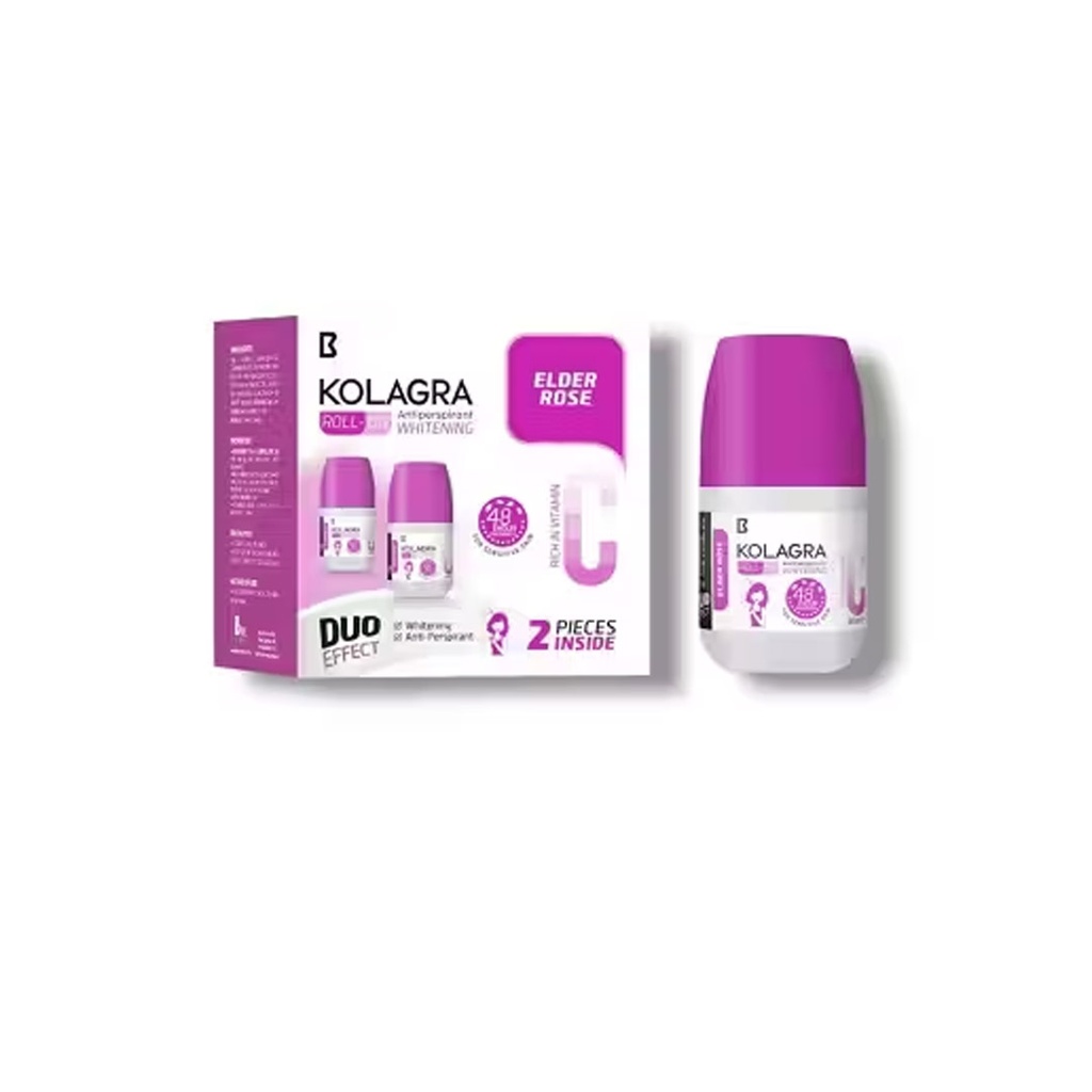 كولاجرا رول اون 2قطعة - Kolagra Roll On 2PCS (60ml, Elder Rose)