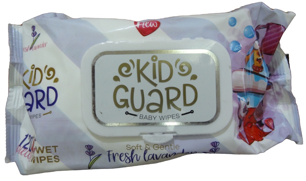 كيد جارد مناديل - Kid Guard Wipes (Lavander, without, 120PC)
