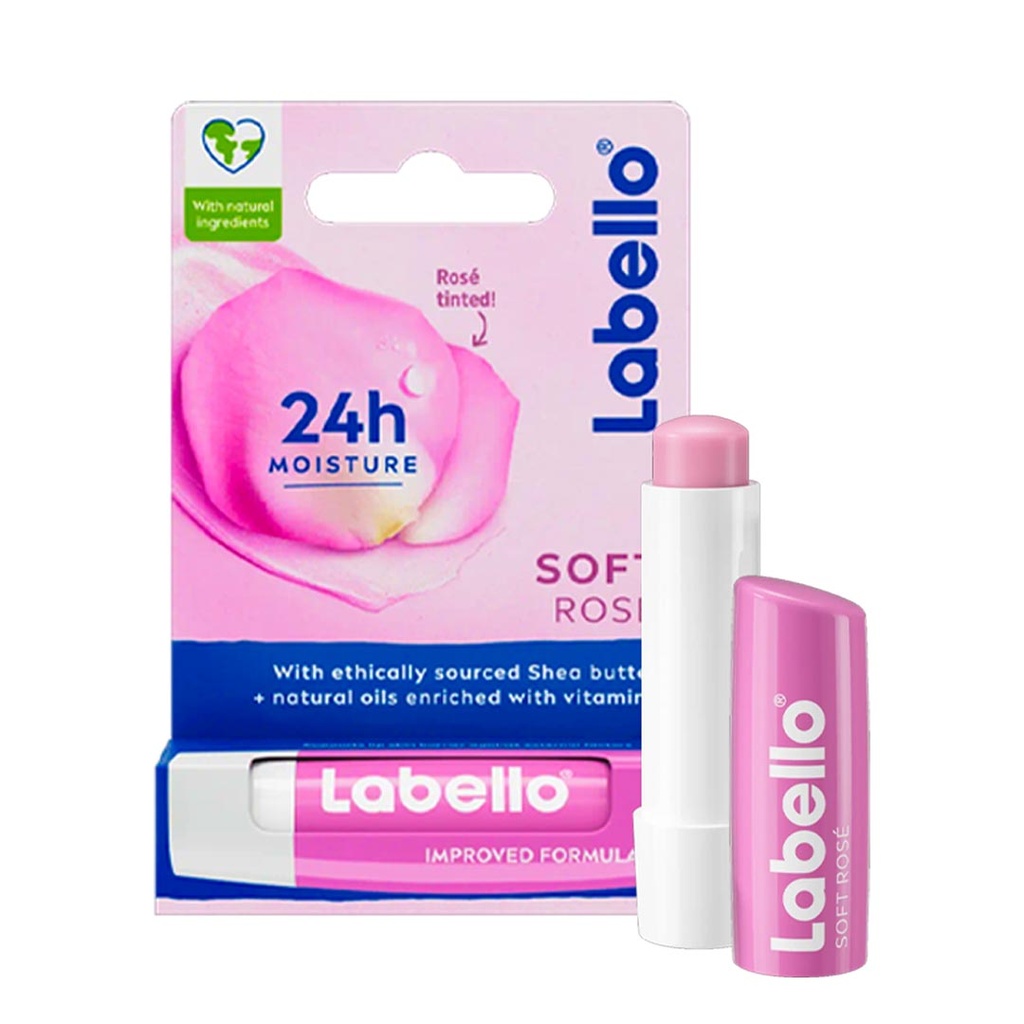 لابيلو مرطب شفاه - Labello Lip Care (4.8g, Soft Rose)