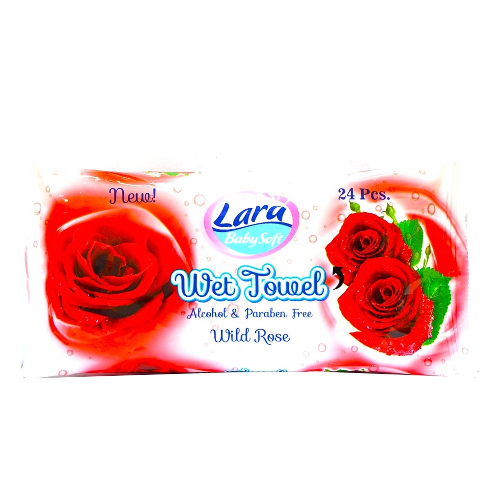لارا بيبى مناديل - Lara Baby Wipes (without, 24PC, Red)